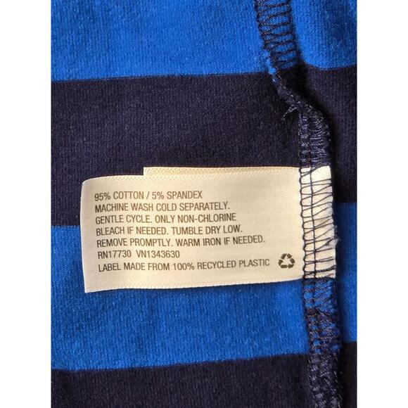 A NEW‎ DAY BLUE AND BLACK 2 TONE STRIPED CHIC WOMEN'S DRESS SZ: LG - Picture 4 of 4